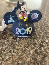 Nuevo Walt Disney World Fecha Año 2019 Mickey Mouse Oreja Sombrero Adorno de Navidad