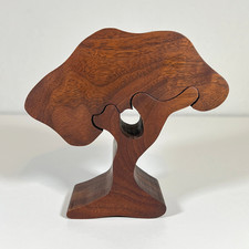 Beautiful Hand Carved Walnut Tree Shaped Jewelry and Trinket Wood Storage Box