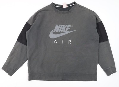 Nike Herren Grau 2XL Pullover Rundhals Logo Sweatshirt