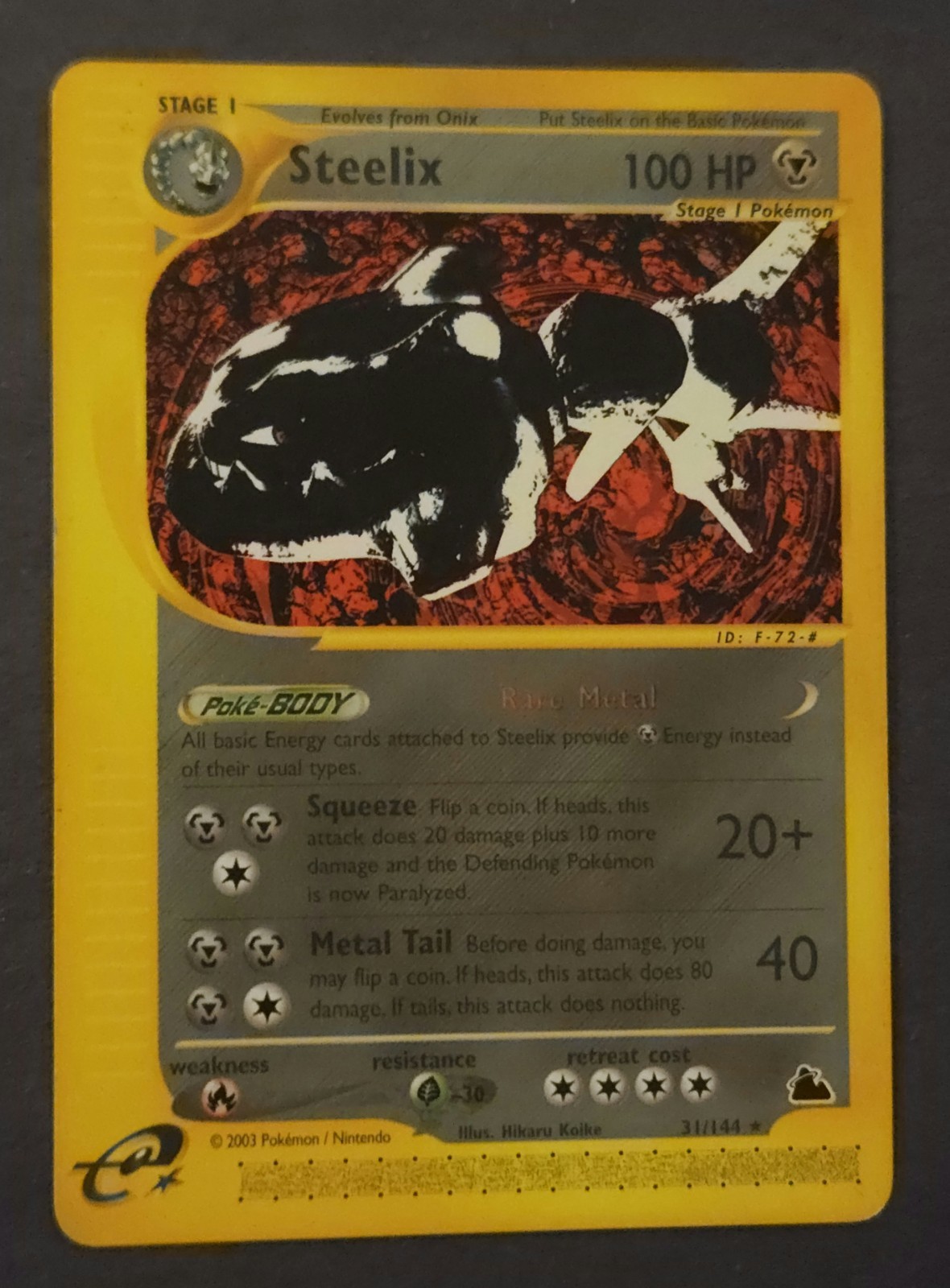 Pokemon Steelix, Skyridge, 31/144