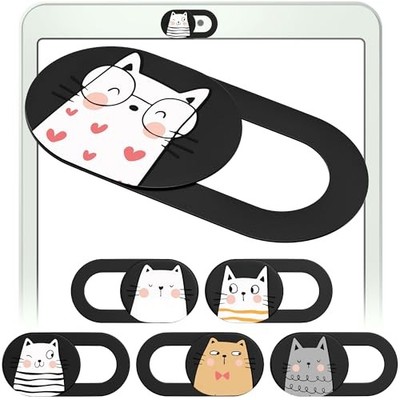  Webcam Cover Slide, Cat Lovers Gifts for Women, Cat Lover Themed Thing, Small