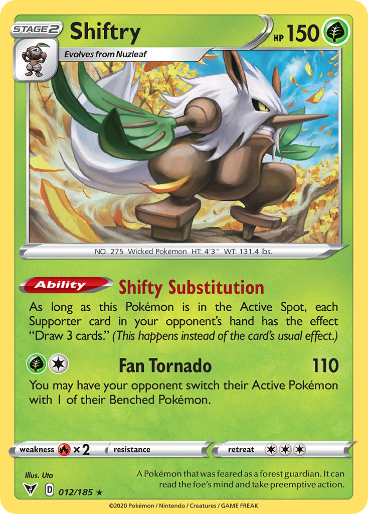 Shiftry 012/185 Rare Vivid Voltage Pokemon Near Mint