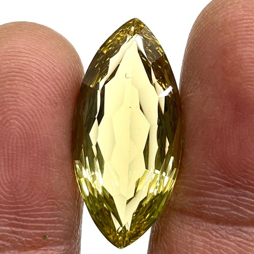 VVS 11.70 Cts Natural Lemon Citrine Quartz Marquise Custom Cut Loose Gemstone - Picture 10 of 20