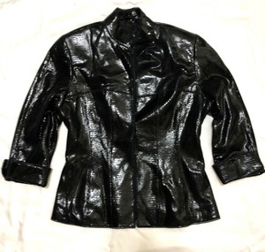black patent jacket