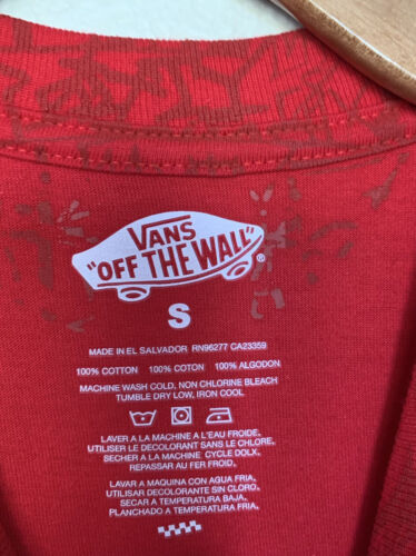 T-shirt Vans All Over Locals Only Graffiti Skater uomo rossa taglia S - Foto 3 di 5