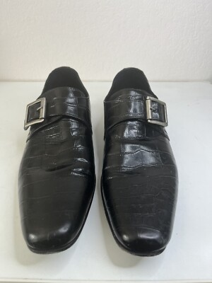Paul Fredrick Black Crocodile Pattern Oxfords s-l400.jpg main image 2