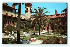 St Augustine Florida Gardens Ponce De Leon Hotel by Henry Flagler Postcard E7