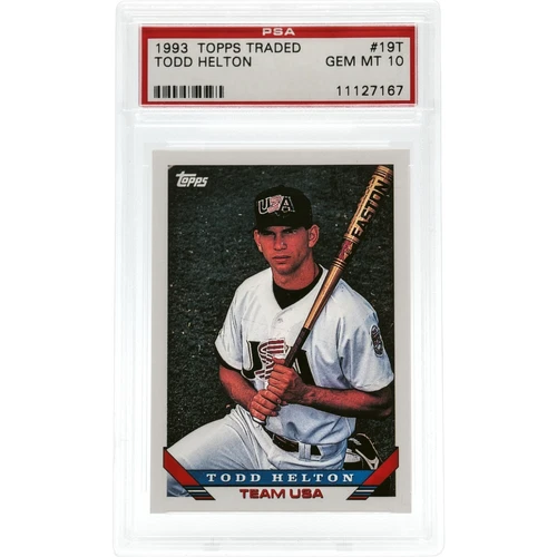 Todd Helton Rookie Card #19T - 1993 Topps Traded - PSA 10 Gem Mint - USA