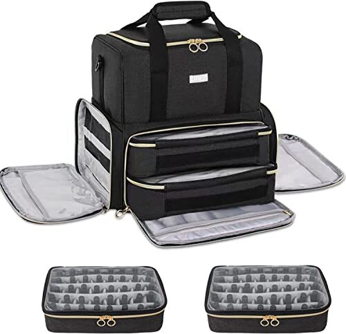 Nail Polish Organiser Bag,Large Nail Kit Bag Holds 80 Bottles and a Nail - Picture 1 of 5