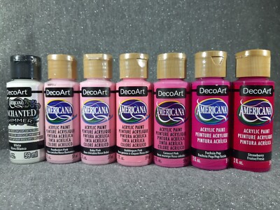 DecoArt Americana 7er SET Pink Töne Acrylfarbe 7x 59ml verschiedene Pink Töne