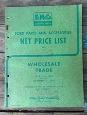 Vintage Original 1950 Ford Motor Co. Parts Accessories wholesale dealer book