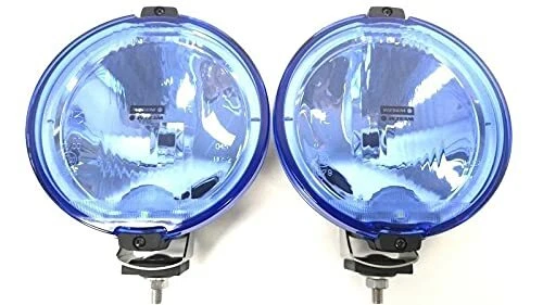2x Fernscheinwerfer und H3 12V Glühbirnen Positionsleuchte Rund Halogen E20 Blau