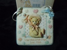 1993 Cherished Teddies 627372 QUILTS OF FRIENDSHIP WALL PLAQUE ORIGINAL BOX