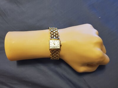 Rare Vintage Bucherer Square Gold Plated Manual Wind Ladies Watch