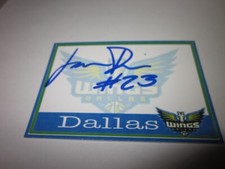 JASMINE DICKEY SIGNED AUTOGRAPHED CUSTOM DALLAS WINGS WNBA CARD