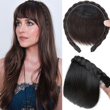 Braids Headband Hair Neat Fringe Bands Instant Hair Bangs With Headband Braided