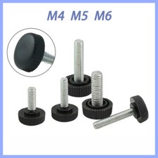 Thumb Screws Hand Knob Bolts M4/M5/M6 Black Plastic Round Knurled Thumb Screw