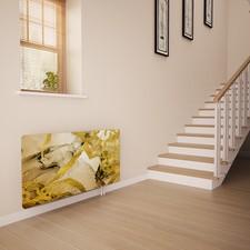 Glass Radiator Cover Printed - Gold Sands - Made By Premier Range