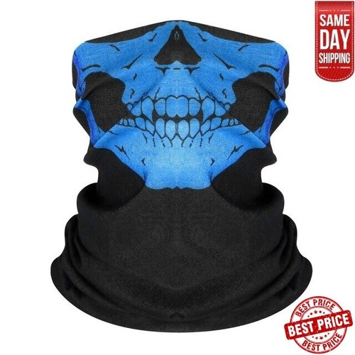 Face Covering Ski Cycling Neck Tube Bandana Scarf Bike BMX Skull Mask Warmer - Picture 13 of 16