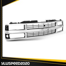 Grille Assembly Chrome Fit For 1994-1999 Chevrolet C1500 K1500 1995-1999 Tahoe