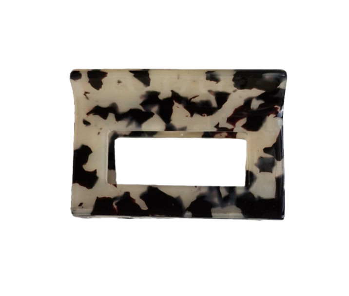 NEW 6cm Rectangular Tortoise Shell Clamp Hair Clip Fashion