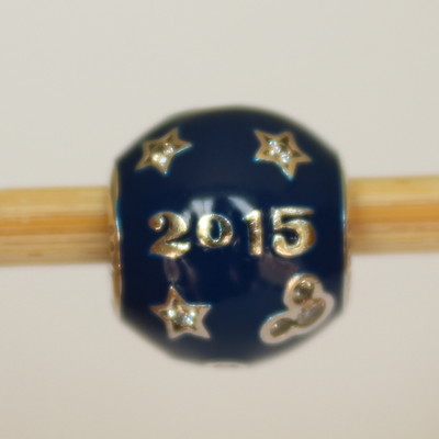 New Disney Pandora Park Exclusive Blue 2015 Sparkling Sterling Silver Bead Charm