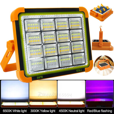 2000W LED Arbeitsleuchte Akku Aufladbar Werkstattlampe Baustrahler Flutlicht DHL