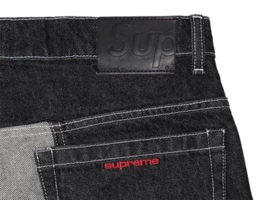 Supreme 2-Tone Paneled Baggy Jean Black | eBay