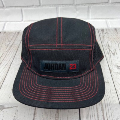 Air Jordan 23 5 Panel Jumpman Hat Strapback Cap Black Men