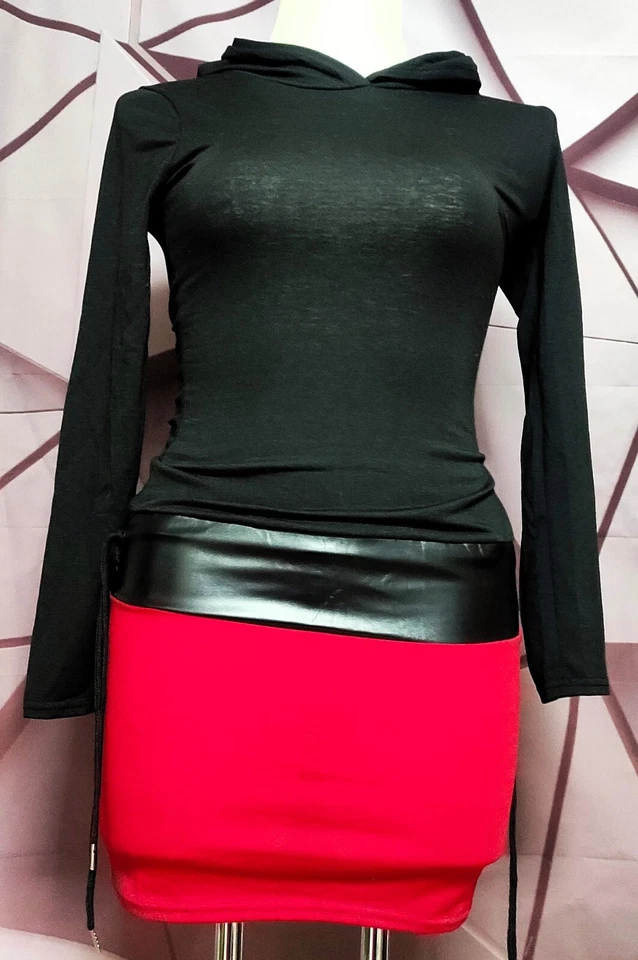 Unisex! Mega heiss! Curvy Kapuzen Hoodie, PU Gurt zum Anpassen der Taille Gr. M - Bild 3 von 4