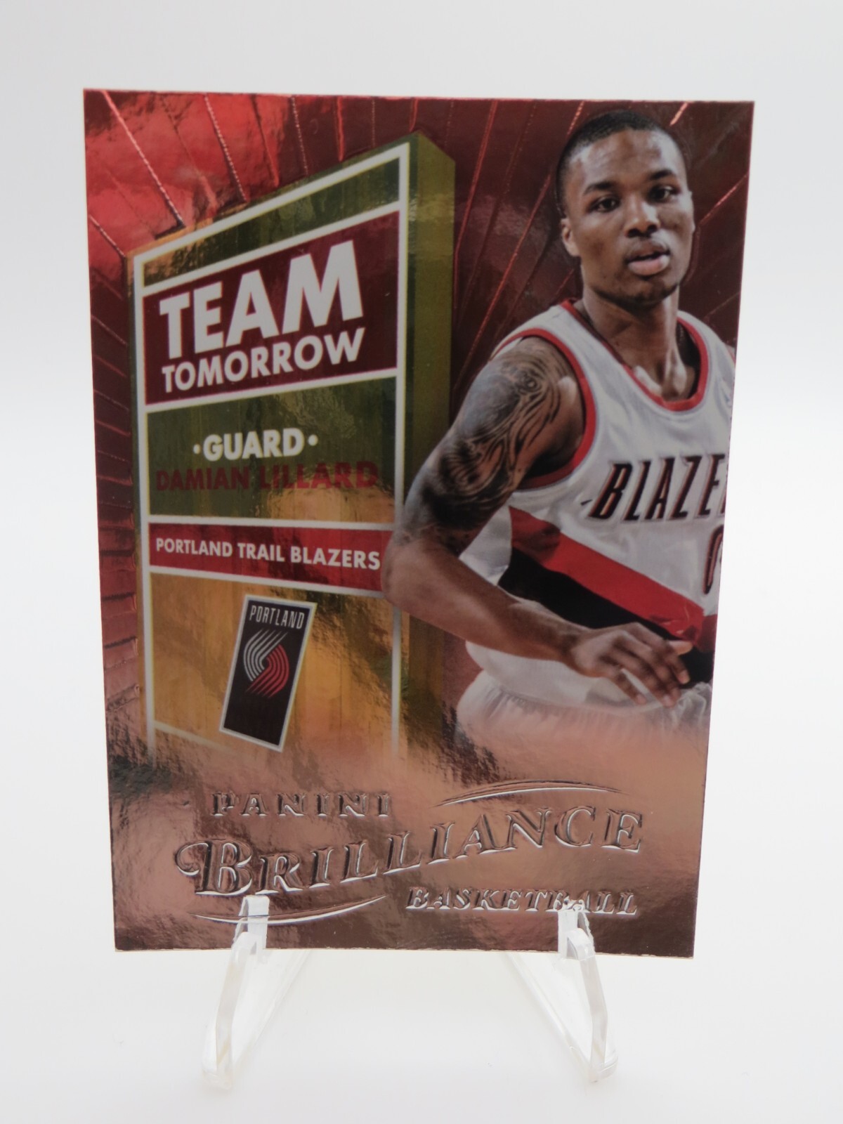 DAMIAN LILLARD 2012-13 PANINI BRILLIANCE TEAM TOMORROW RC #9 BLAZERS