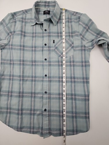 Men's Rip Curl Flannel Shirt In Multicolor Square Plaid - Size Medium - Picture 3 of 9