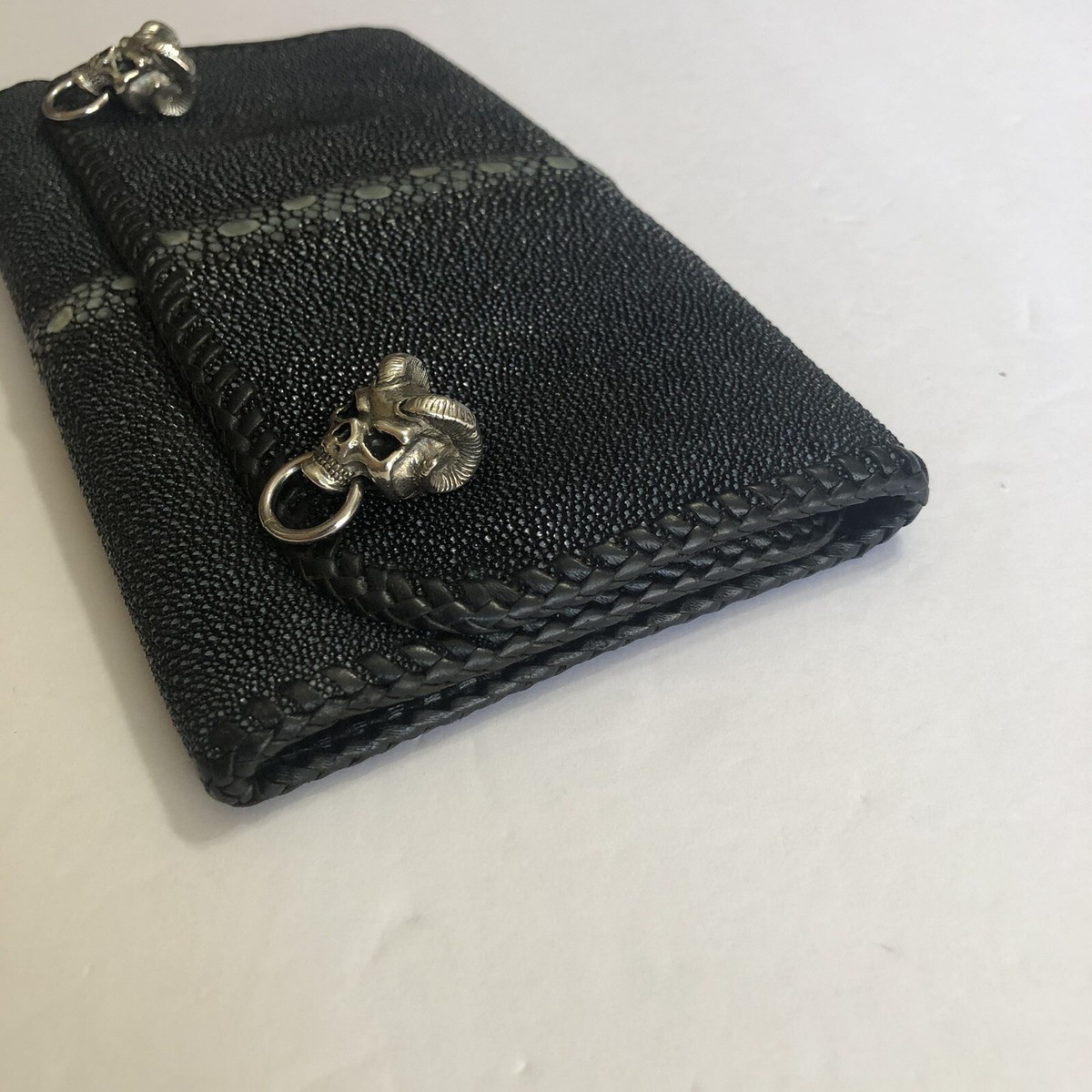 RATS × GROKLEATHER Wallet＆KEY CASE【USED】 ROTA Genuine Stingray Trifold Wallet with Brass Coin Clasp