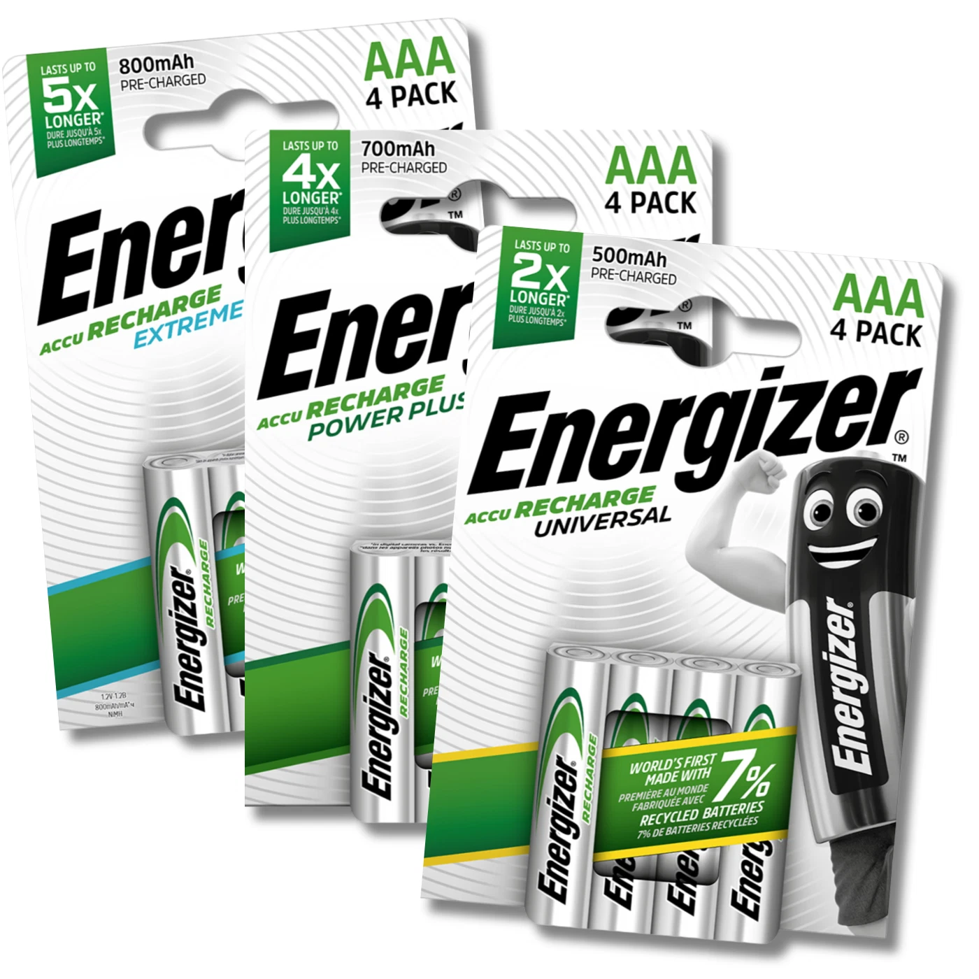 Energizer Power Plus Batteria Ricaricabile AAA Nichel-Metal Idruro (NiMH) - 2