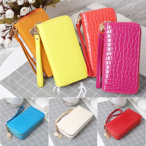Women Wallet PU Leather Clutch Card Holder Purse Phone Handbag Wristlet Bag Gift - Afbeelding 1 van 21