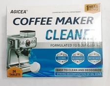 Agicea Coffee Maker Cleaner Remount Descaling Power 24 Tablets. SEALED