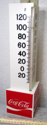 vintage Coca Cola 2 side Wall mount plastic Triangle shape Working thermometer