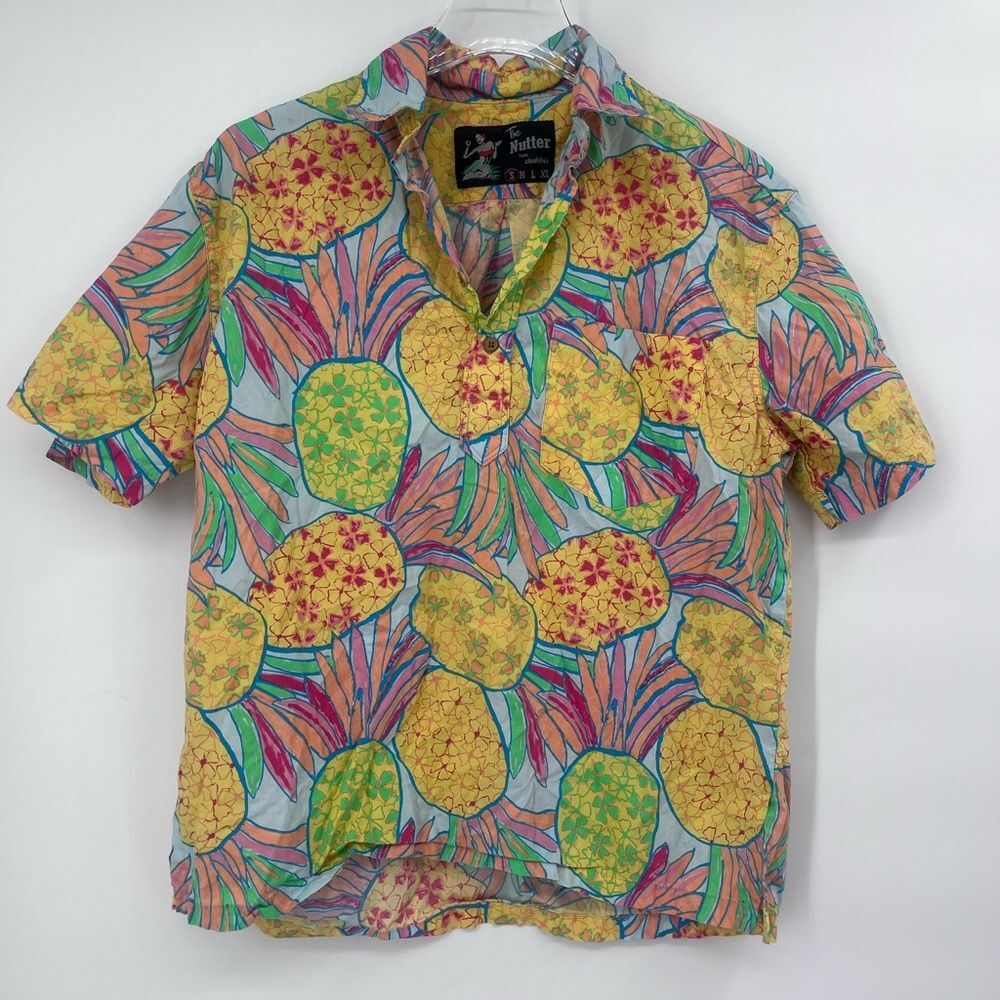 Chubbies Shenanigans Pineapple Print Button Up Sh… - image 1