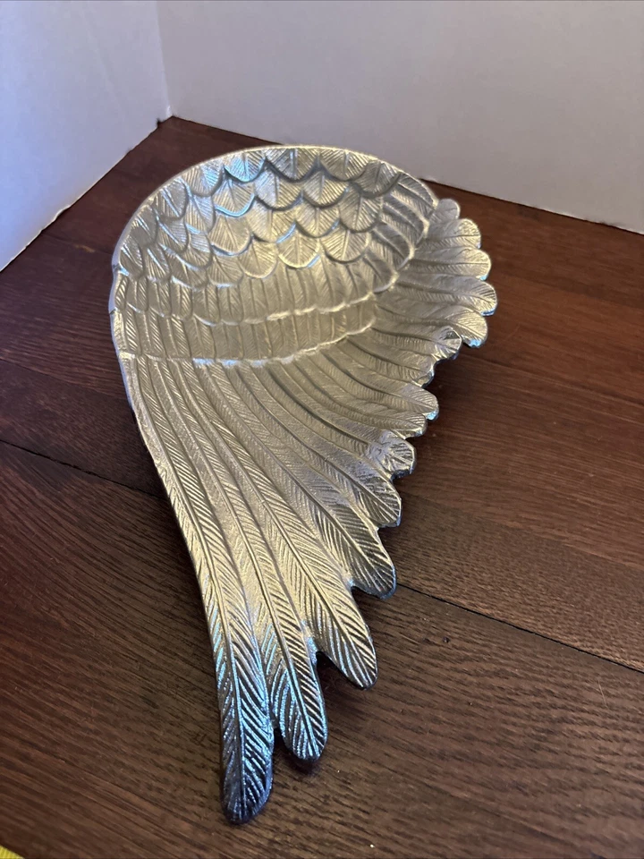 Angel Wing Nate Berkus Cuenco Grande para Mesa Deco Tono Plata 14" Foto 3 de 4