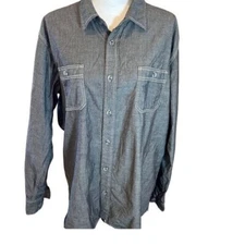Weatherproof Vintage Brand men’s shirt size XL grey chambray Button up