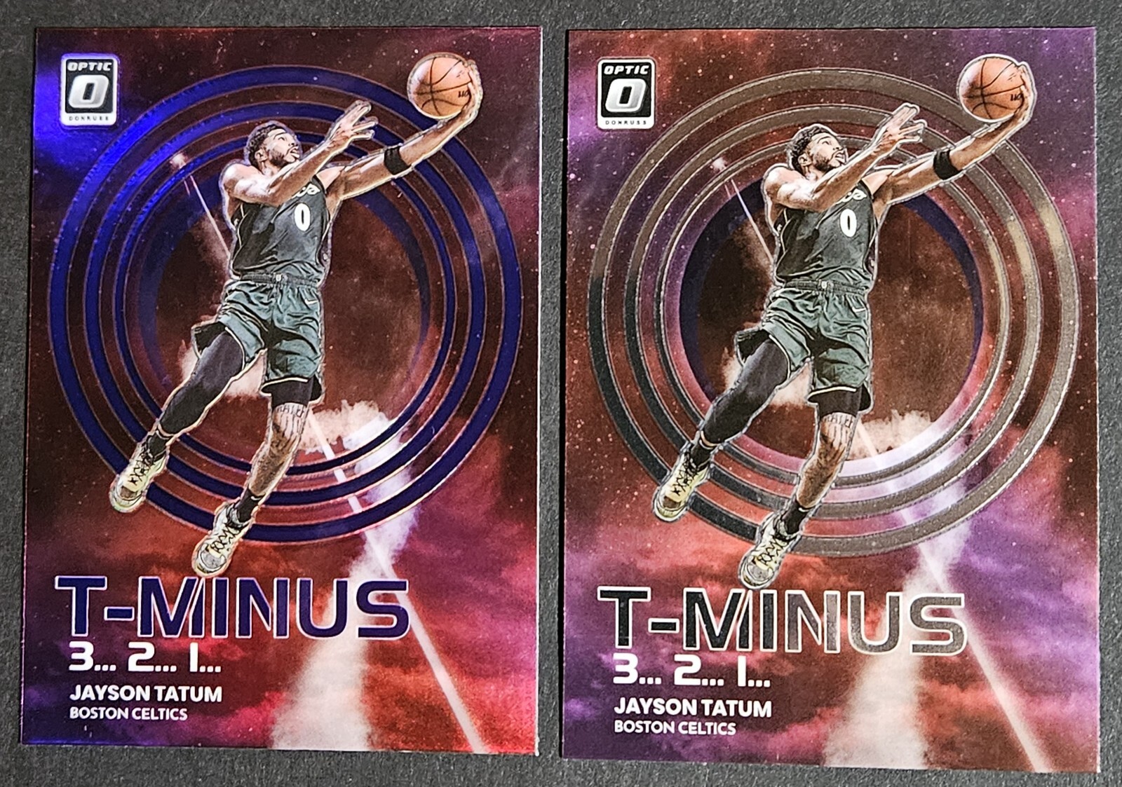 2022-23 Donruss Optic T-Minus 3... 2... 1... Jayson Tatum Purple Prizm ...