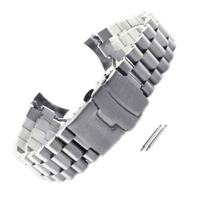 Gebogenes Edelstahlarmband Ersatz Uhrenarmband passend für Seiko7S26 SKX007 013
