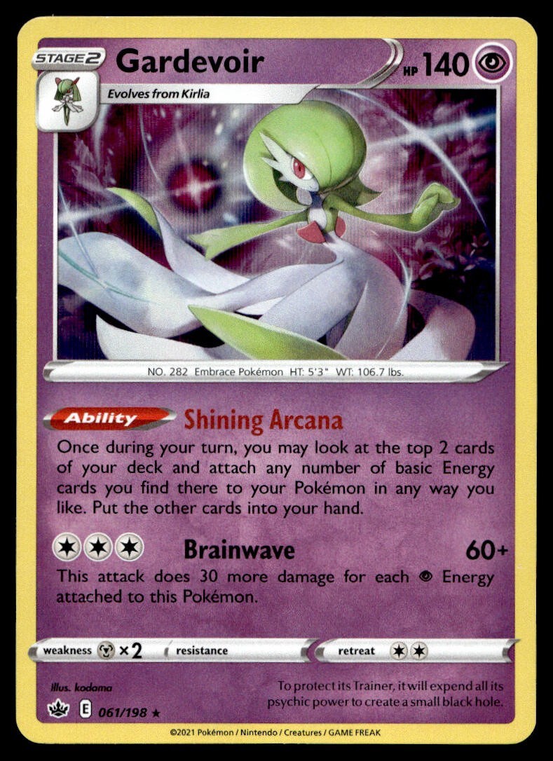 Gradevoir 61/198 Pokemon Card Chilling Reign Rare Holo 140 HP Lightly Played B7