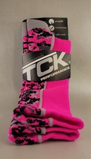 New TCK Sports Performance Pink Digi Camo Crew Socks DCM01-SM Small