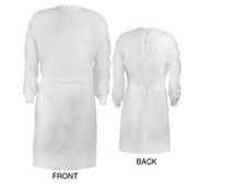USA STOCK Hospital Surgical Medical Isolation Gown, Long Sleeve-WHITE-30 pieces