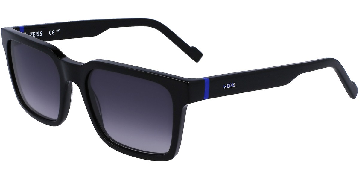 Zeiss Men's Black Square Sunglasses w/ Gradient Lens - ZS23527S
