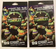 Lot of 2 TMNT Teenage Mutant Ninja Turtles Stickers Pads92 Each NEW 2013