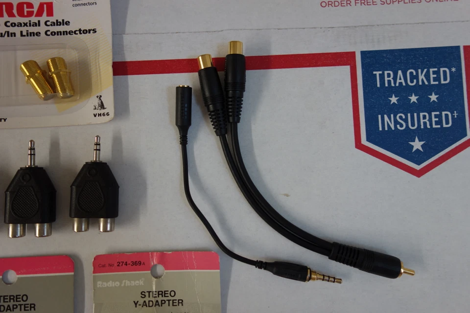 LOTE RCA Conectores de Cable Coaxial TV DC Bloque Mini Jack Fono Estéreo Y Adaptadores Foto 2 de 4