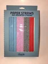 100 Biodegradable Paper Straws co-Friendly Biodegradable Drinking Straws Bulk
