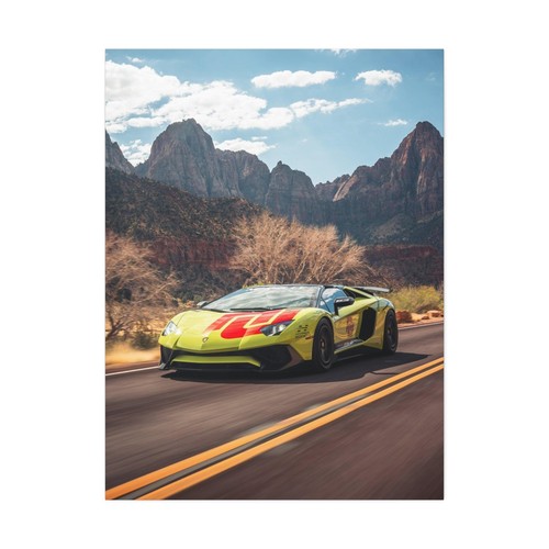 Lamborghini Aventador SVJ High Resolution Vertical Car Canvas Print #001 - Picture 2 of 10